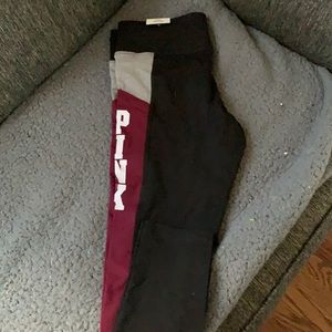 Victoria’s Secret “pink” yoga flat leggings.
